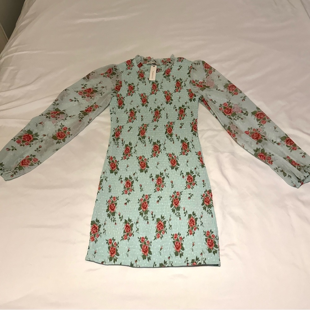 O.Vianca Green Floral Dress